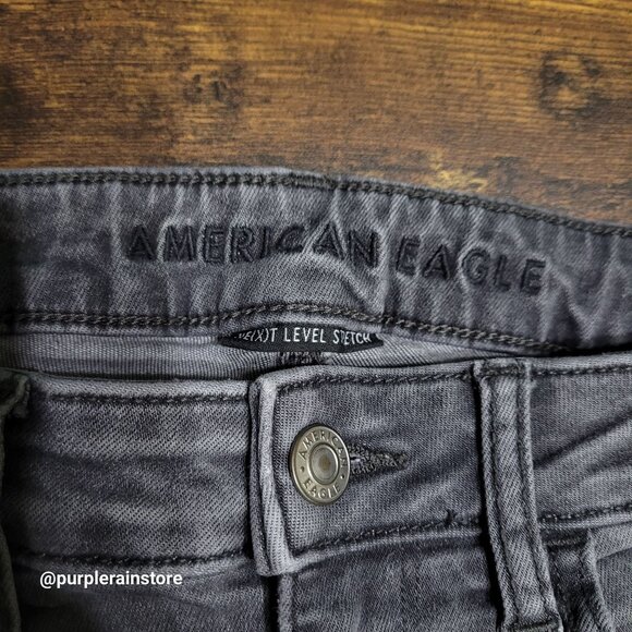 American Eagle Jeans 4 R Jegging Super Hi Rise Next Level Stretch Charcoal - Picture 4 of 13